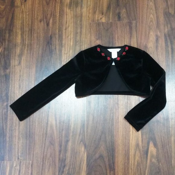 🎀Girls' George Black Velvet Shrug, size 4T, EUC 🎀$5 or 5 for $10 HOST PICK - Picture 2 of 10